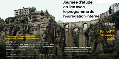 Journée d’étude en lien avec le programme de l’agrégation interne (14.12.24)